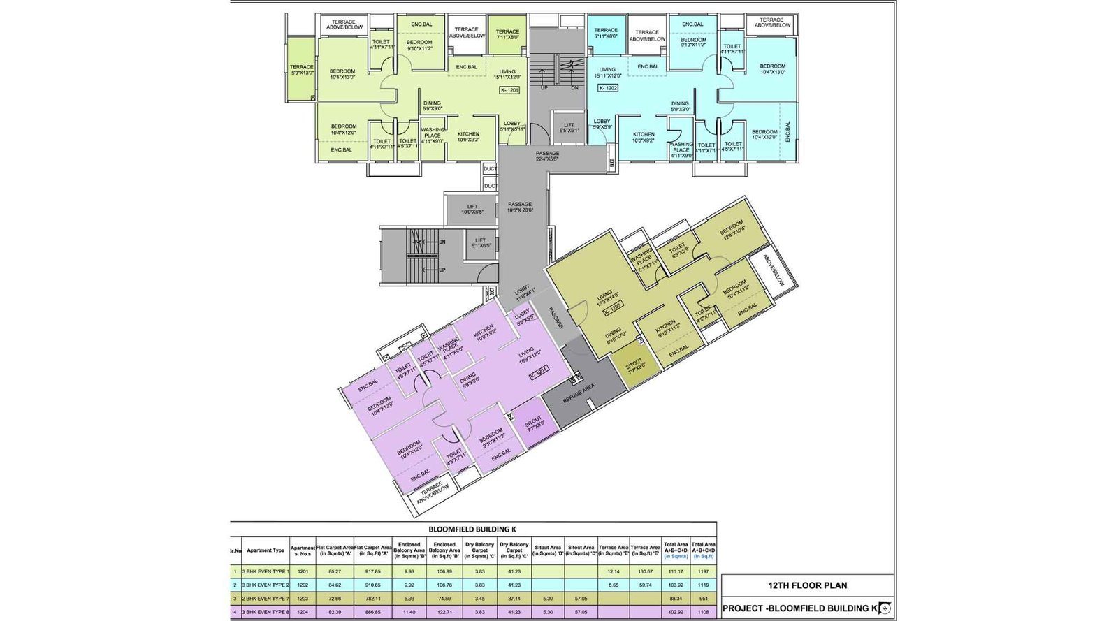 Amit-Bloomfield-12th-Floor-Plan